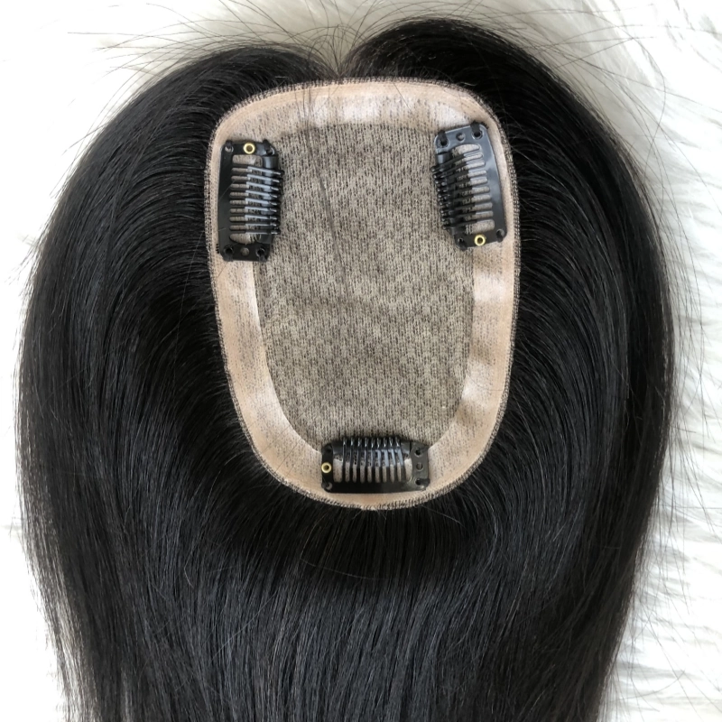 Brazilian human hair silk topper 6*9cm natural scalp for hair loss YR0059